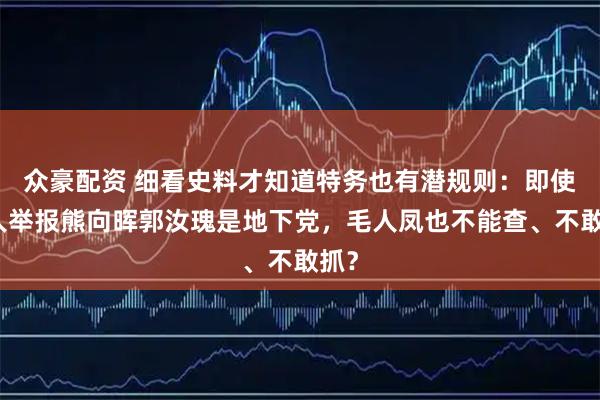 众豪配资 细看史料才知道特务也有潜规则：即使有人举报熊向晖郭汝瑰是地下党，毛人凤也不能查、不敢抓？